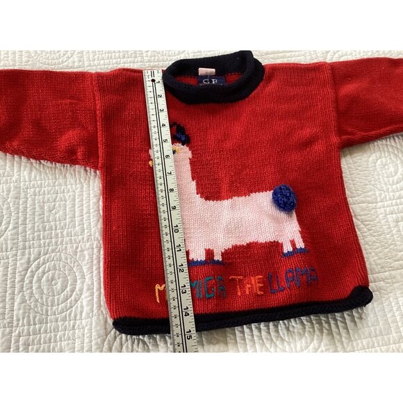 GF Collection Boys/Girls Sweater Made in Peru Size 4 Lama - Picture 6 of 10